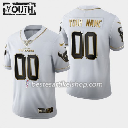 Kinder Houston Texans Trikot Nike Weiß Golden Edition 100th - Personalisiert